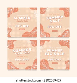 Summer banner social media post template