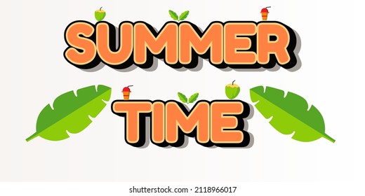a summer banner template, containing young coconuts, cold drinks and ice cream and surrounded by leaves
