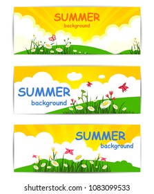 summer banner template design