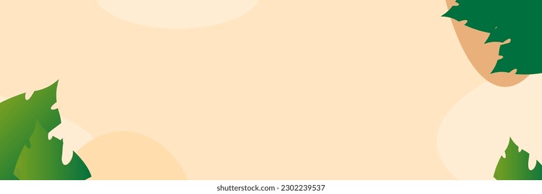 Summer banner template with monstera leaf vector illustration. Nature concept.