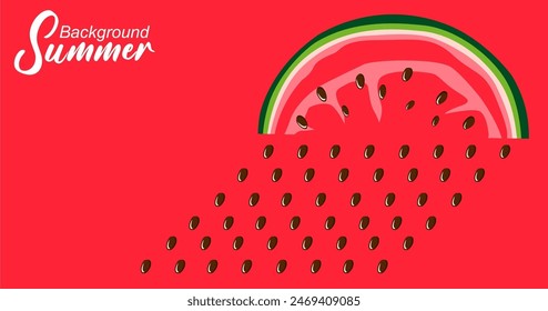 summer banner vector design with fruit summer consept