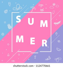 Summer banner vector illustration