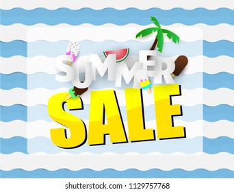 Summer banner vector illustration