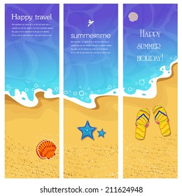 Summer banner: vector illustration