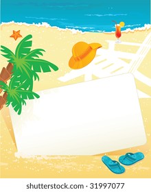 Summer banner, vector illustration