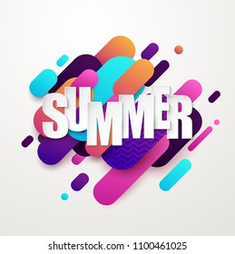 Summer banner. Vector illustration. Abstract background.