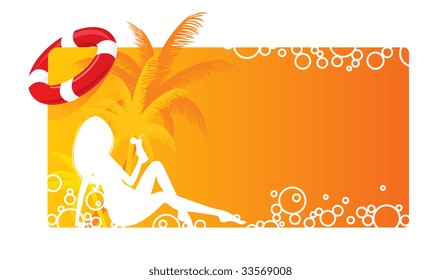 Summer banner, vector illustratration