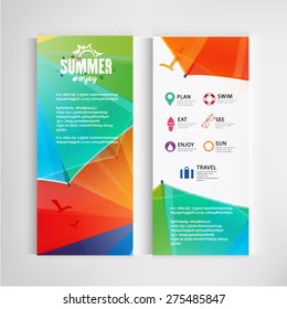 summer banners business of travel design vector