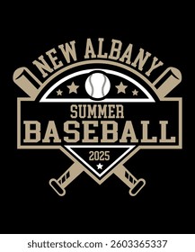 Summer Baseball typography t-shirt design