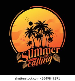Sommerbasiertes T-Shirt Design eps file