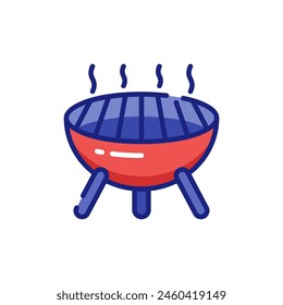 Summer BBQ Vector Icon Illustration