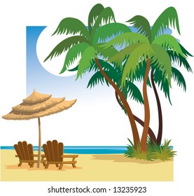 Summer beach.