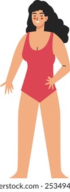 Carácter de las actividades de la playa del verano aislado en el fondo blanco. Ilustración de dibujos animados de Vector