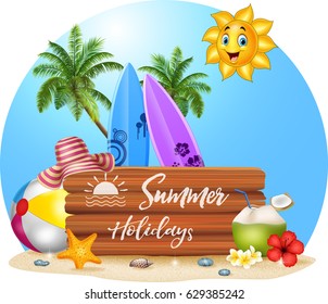 Summer beach background