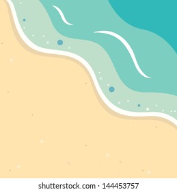 Summer beach background with copy space
