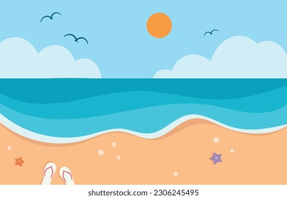 Diseño de fondo de playa de verano