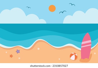 Diseño de fondo de playa de verano