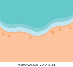 Summer Beach Background Illustration. Isolated Vector