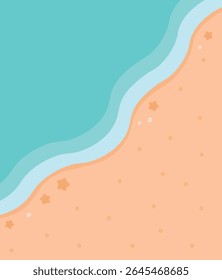 Summer Beach Background Illustration. Isolated Vector