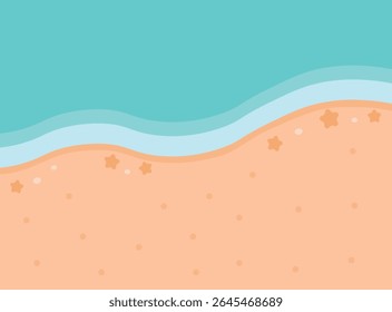 Ilustração de fundo da praia de verão. Vetor isolado