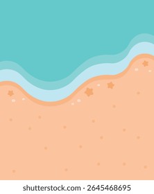 Ilustração de fundo da praia de verão. Vetor isolado