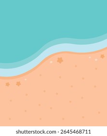 Summer Beach Background Illustration. Isolated Vector