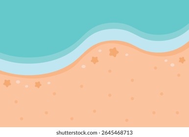 Summer Beach Background Illustration. Isolated Vector