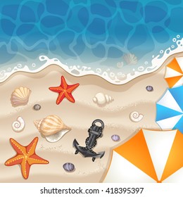 Summer beach background with sea