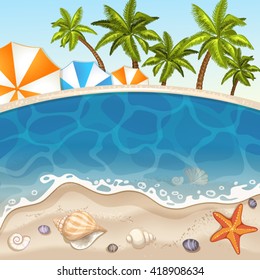 Summer beach background with sea