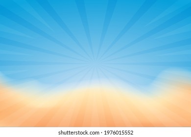Summer beach background vector illustration