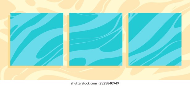 summer  beach background with waves, sand