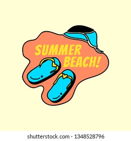Vector de diseño de placa de playa de verano
