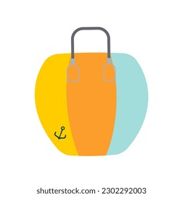  bolsa de playa de verano aislada en blanco 