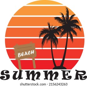 Summer Beach Baground Image Illustration