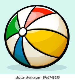 summer beach ball cartoon drawing