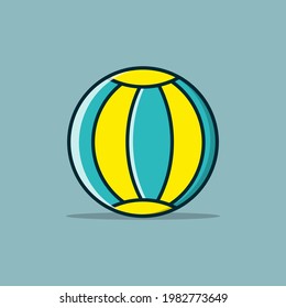 summer beach ball cartoon vector illustration design, elegance summertime equipment