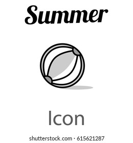 Summer beach ball icon