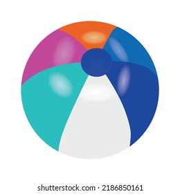 Balón de playa de verano. ilustración vectorial