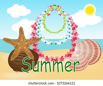 Summer beach banner