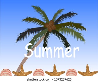 Summer beach banner