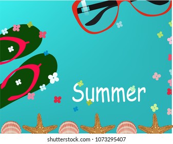 Summer beach banner