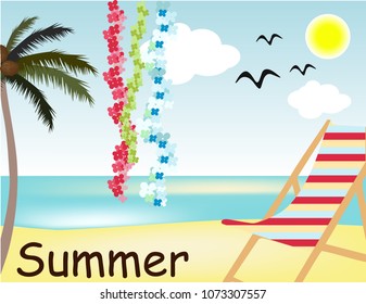 Summer beach banner