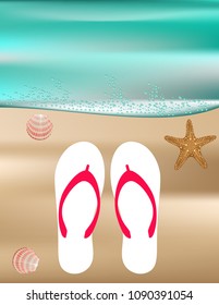 Summer beach banner
