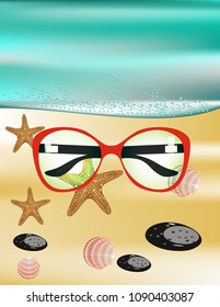 Summer beach banner