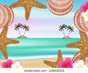 Summer beach banner