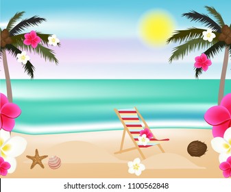Summer beach banner