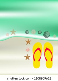 Summer beach banner