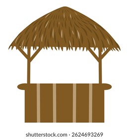 Summer beach bar vector illustration. Vector cartoon illustration of tropical pub