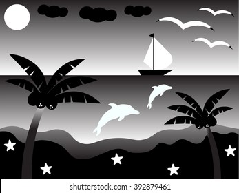 Summer at the beach black style