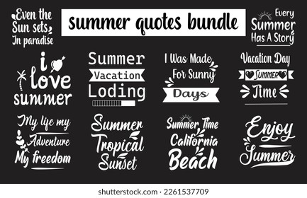 Summer Beach Bundle SVG, Beach Svg Bundle, Summertime, Funny Beach Quotes Svg, Quotes Summer, Quotes Svg Bundle